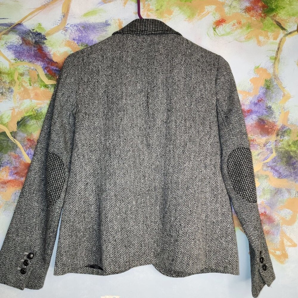 Talbots Mixed Wool Herringbone Pattern Fitted Bla… - image 5